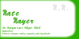 mate mayer business card
